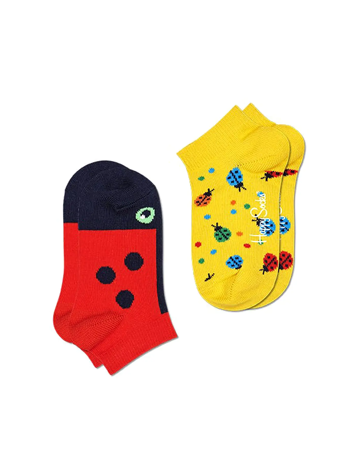 HAPPY SOCKS | Kinder Sneaker Socken LADYBUG 2er Pkg bunt | 